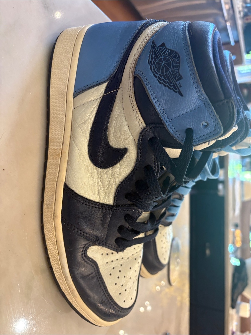 Nike Air Jordan 1 High - Light Blue/Black/White